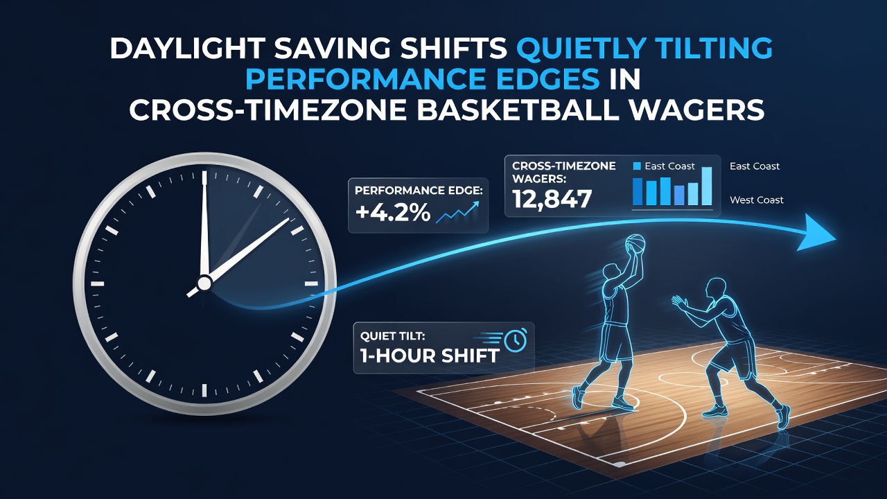 Basketball players adjusting to time zone changes during a cross-country game
