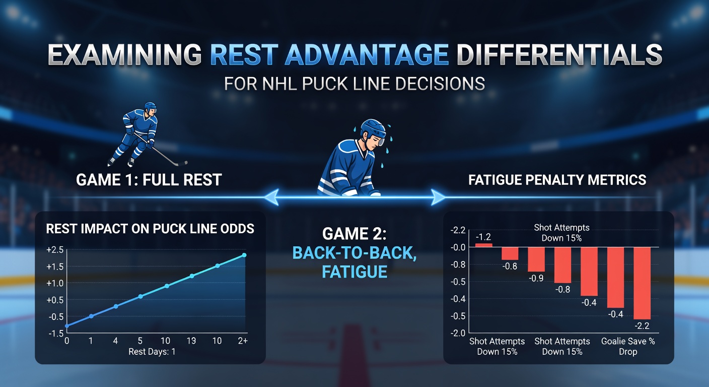 NHL teams preparing for back-to-back games with rest differentials affecting puck line strategies