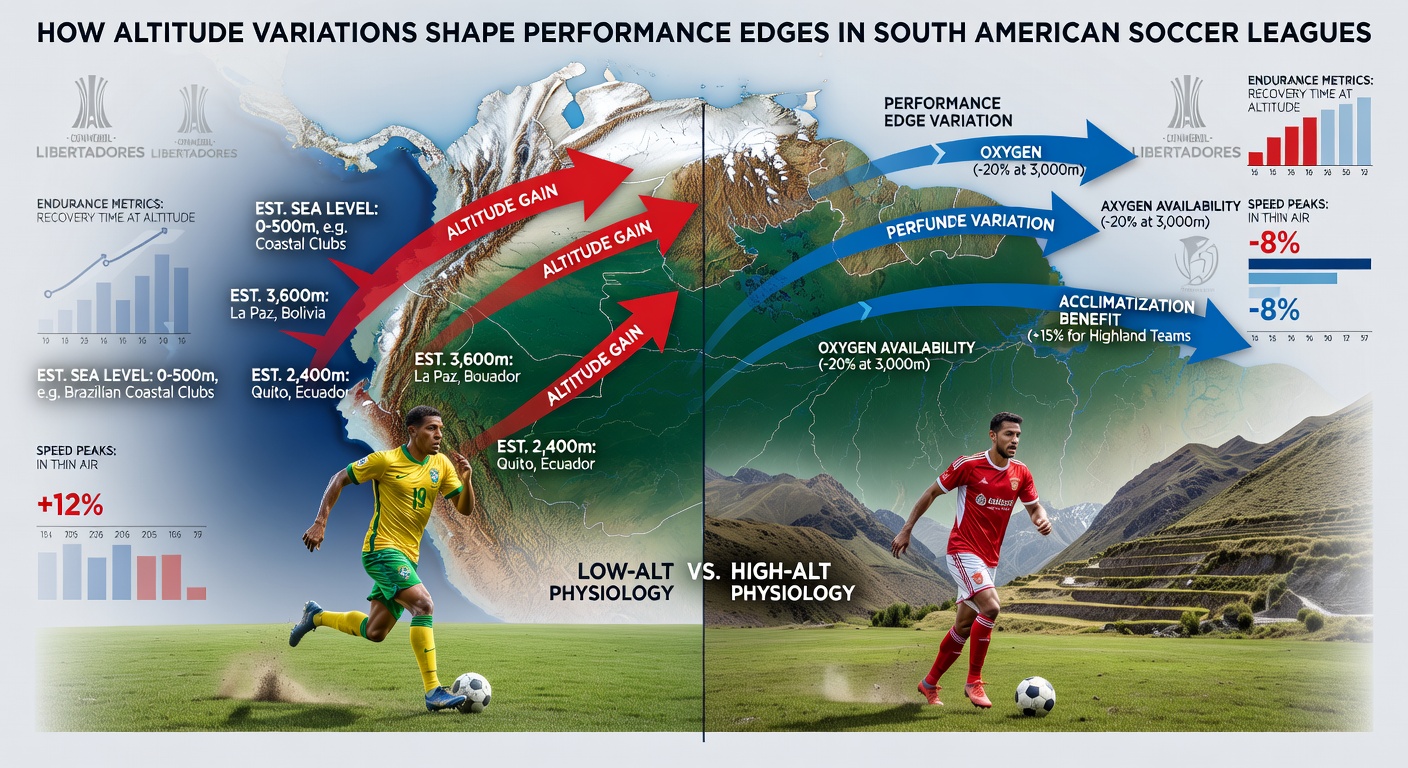 Players from a visiting team showing signs of fatigue during a high-altitude soccer match in South America