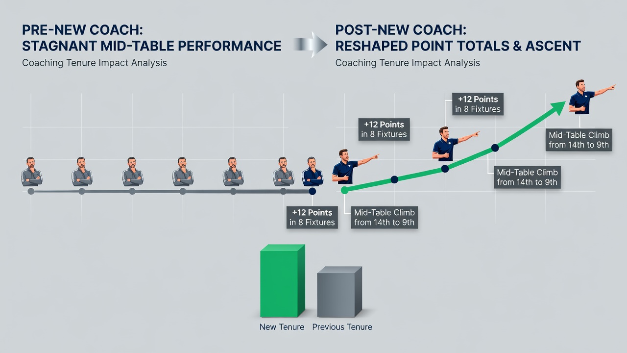 Mid-table Championship teams adjusting strategies under different coaching lengths