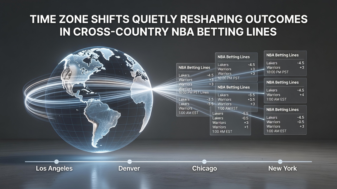 NBA players traveling across time zones during a cross-country game schedule